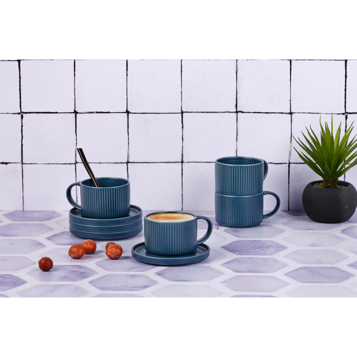 Tasse SCANDI 15cl et soucoupe Ø12cm - 8 pièces - Marine
