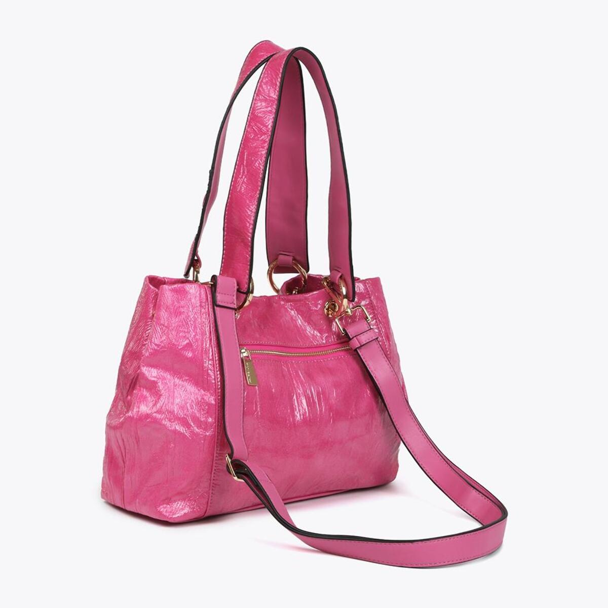 Borsa a tracolla effetto pelle texture