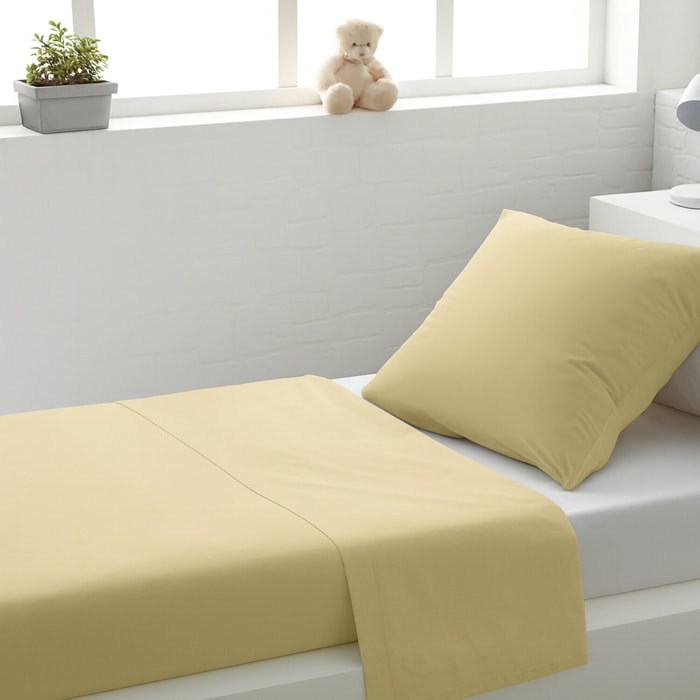 Drap plat 100% coton 57fils uni - lin