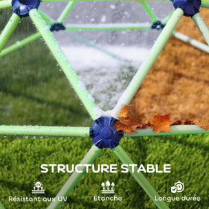 Dôme d'escalade enfant dia. 182 x 119H cm nombreuses prises max. 90 Kg plastique violet vert