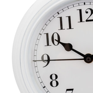 Reloj con molduras Ø22cm blanco