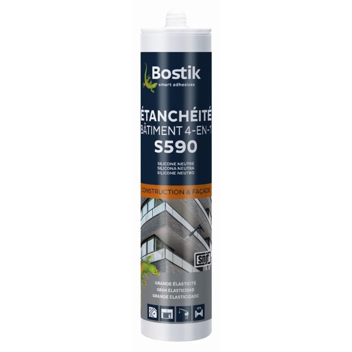 Mastic S590 Étanchéité bâtiment 4 en 1 BOSTIK Noir - 30615833