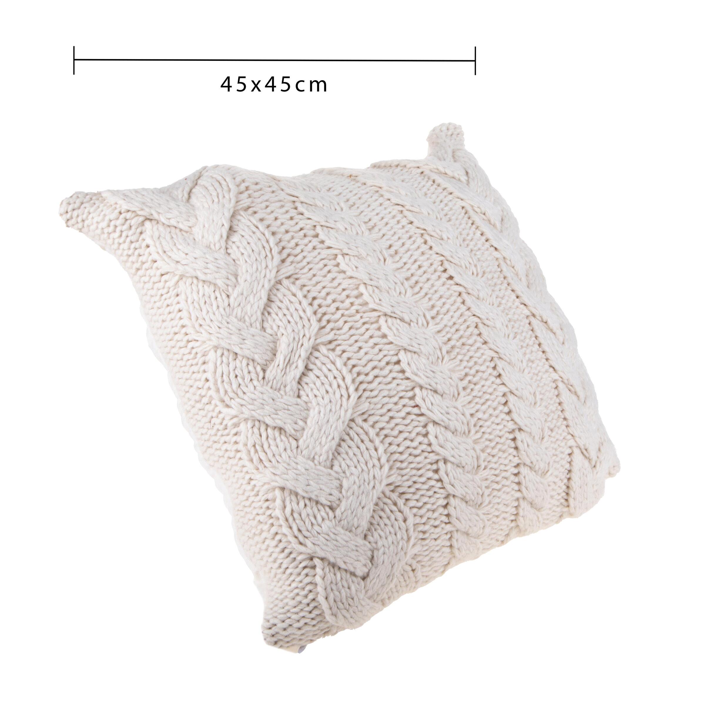 Cuscino - Pezzi 1 - Colore Crema - W 45xD45x15cm - Bianchi Dino