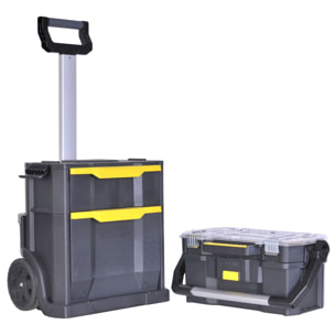 Servante Modulo 2 en 1 avec boîte à outils et organiseur