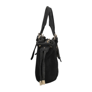 Borsa a mano da donna Made in Italy - Modello Elara Nova - Pelle scamosciata - 14.0 x 8.0 x 25.0 cm