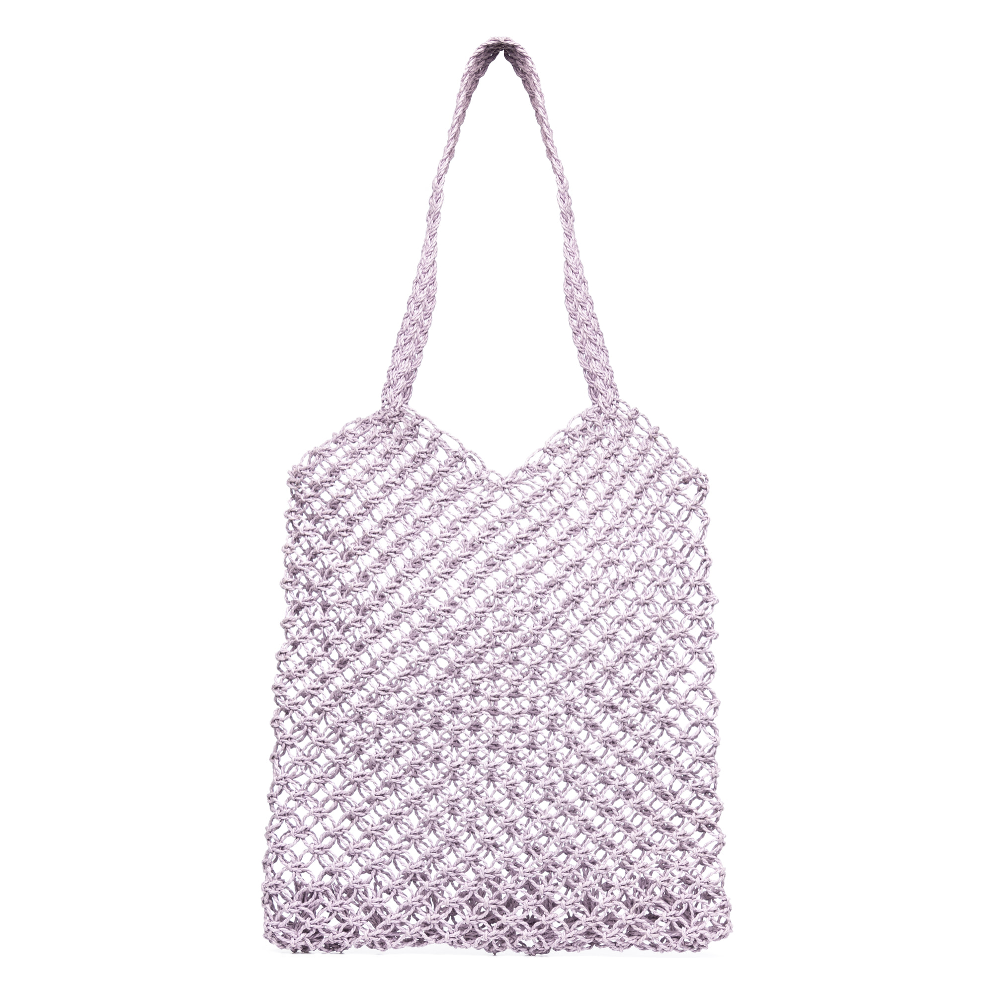 IRIA QUINTANA Borsa a Spalla da Donna Chieti. Tessuto Paglia 41x3x40 Cm. Lilla