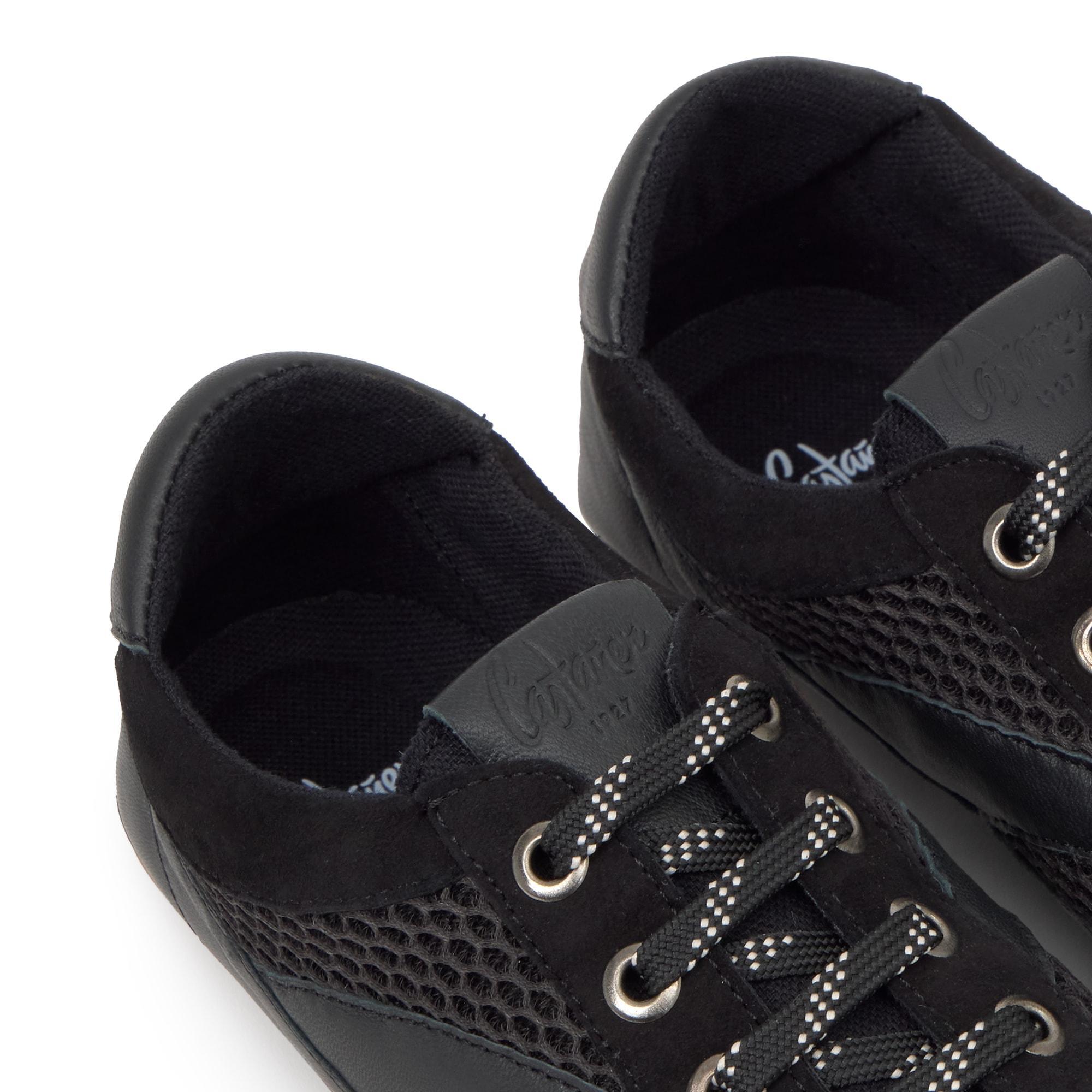 Sneaker Luisa en napa y ante con cierre de cordones