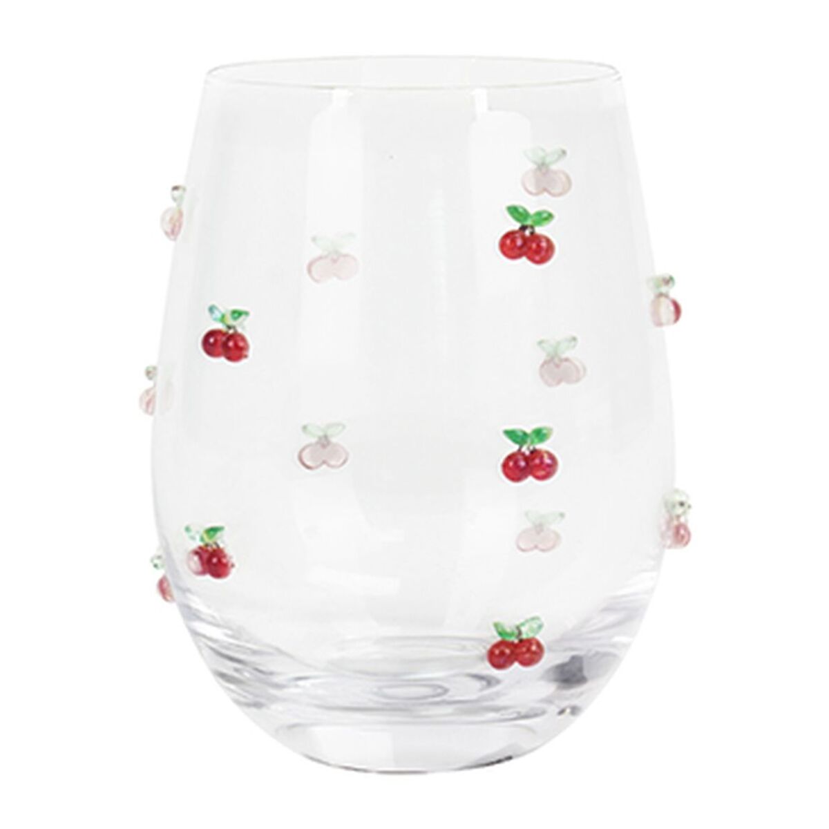 Lot de 4 verres à eau 27cl à motif cerise CERISE