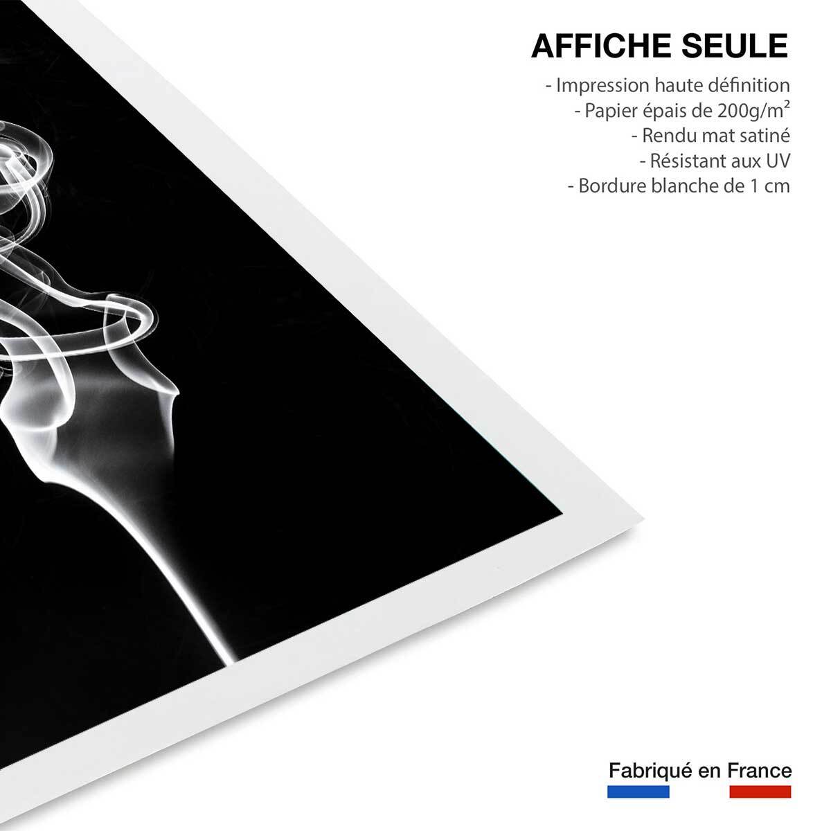 Poster white smoke tulip dream Affiche seule