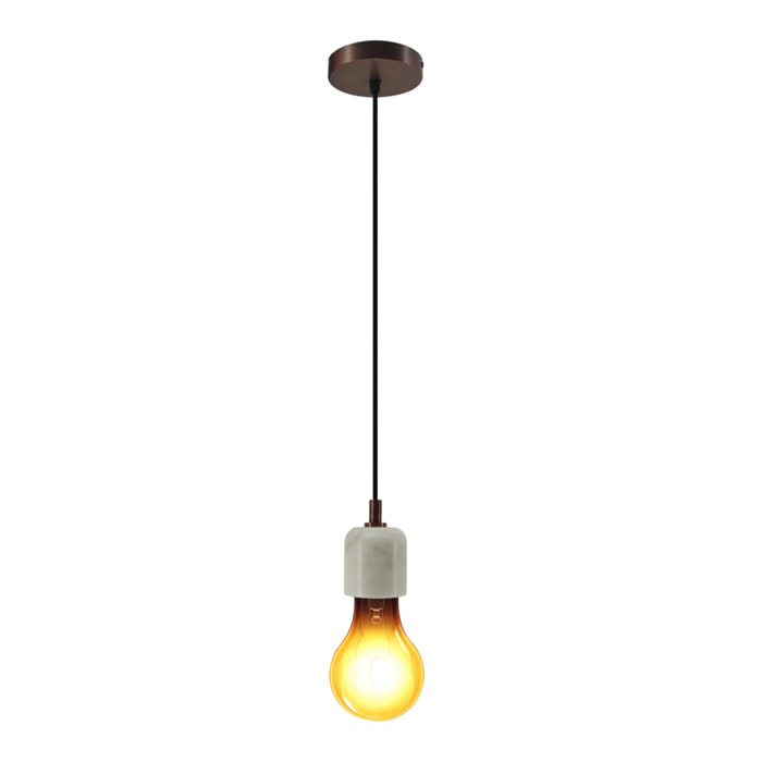 Lampada a sospensione Sigma I in marmo bianco