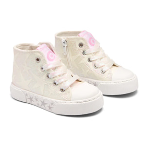 Zapatillas Altas de Niña con Estampado de Estrellas