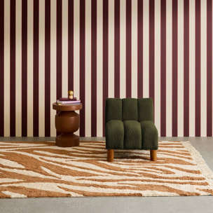 Fauteuil enfant pieds arrondis bois d'hévéa et bouclette ANGEL KIDS