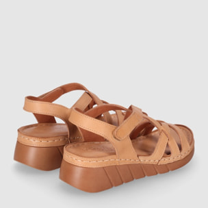 Sandalias de Piel - Arena - Tacón: 5 cm