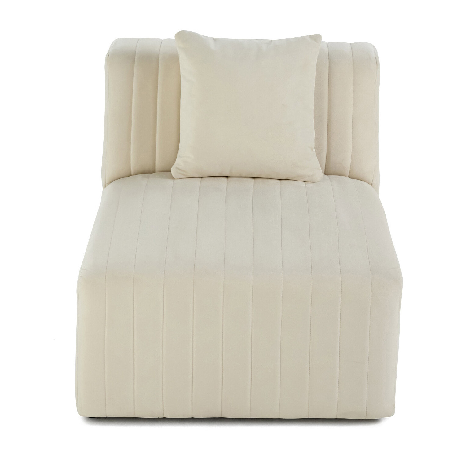 Nova - module d'assise sans accoudoirs - en velours - Beige