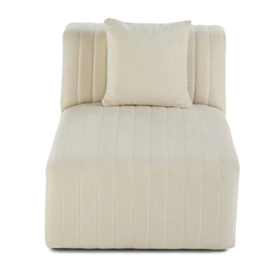 Nova - module d'assise sans accoudoirs - en velours - Beige