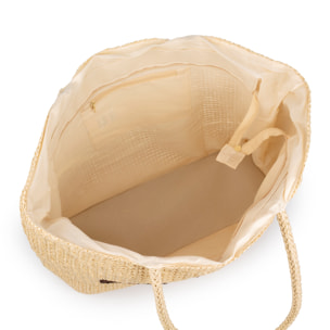 Bergeggi Borsa shopper Donna. Realizzata in carta intrecciata design "Summer"
