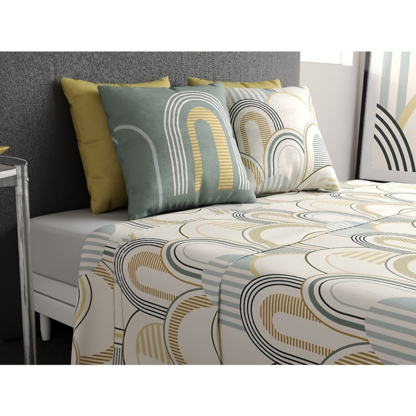 Parure De Drap 4pcs avec Drap housse Bonnet:25cm 100%coton 57fils ColizÉ