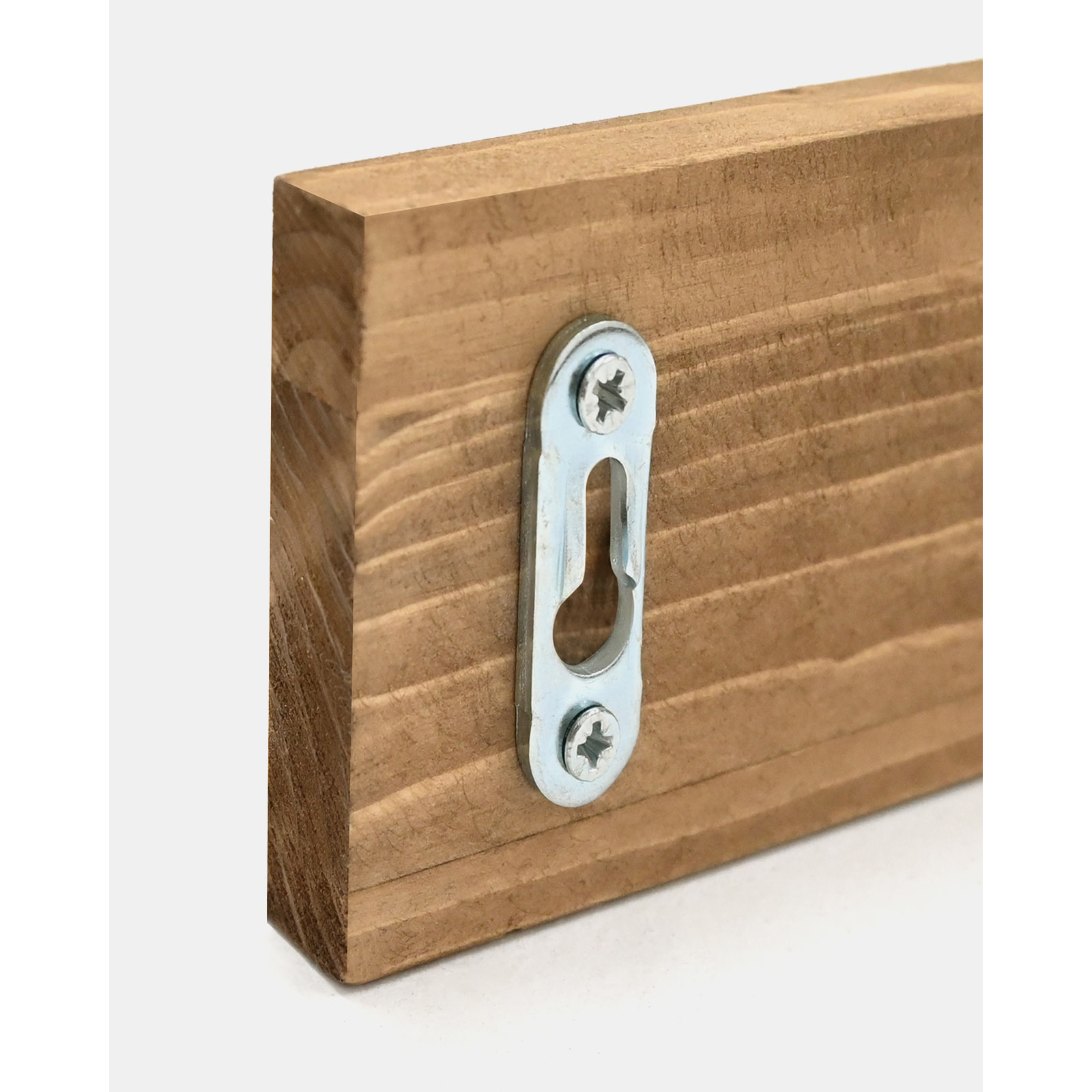 Cintre mural en bois massif ton chêne foncé 26x5cm Hauteur: 5 Longueur: 26 Largeur: 1.4