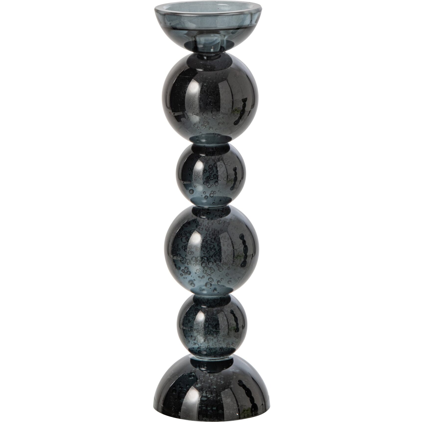 J-Line chandelier - verre - bleu pétrole - large