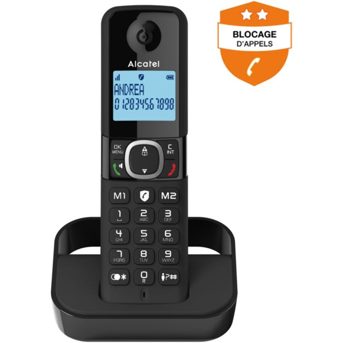 Téléphone sans fil ALCATEL F860 Solo Noir