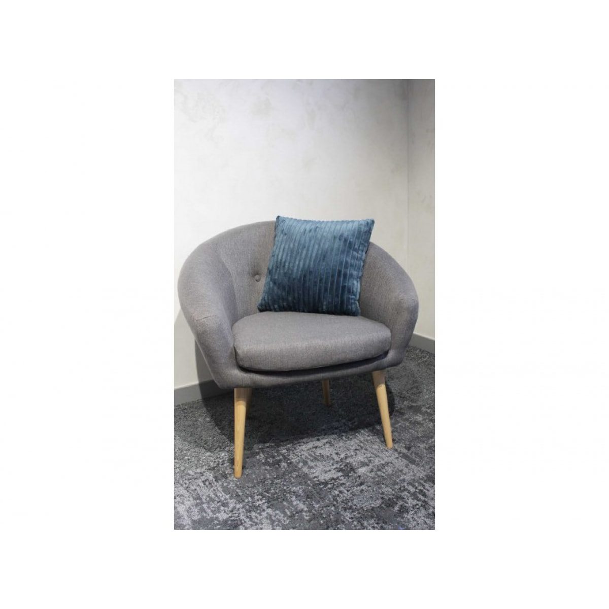 Coussin lumineux effet velours Bleu - FUR