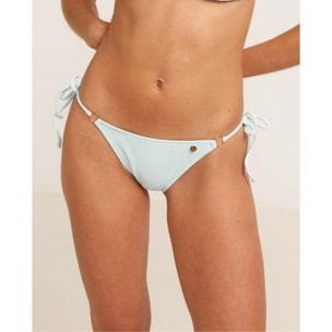 Braga de bikini semibrasileña con lazos en tejido piqué