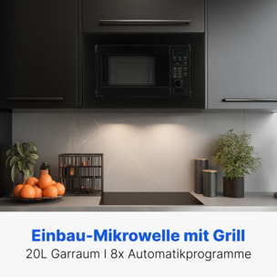 Four micro-ondes encastrable 20L 800W Noir Bomann MWG2215EB-Noir