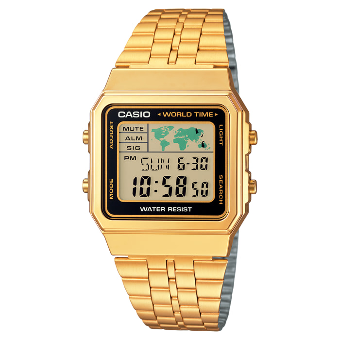 Reloj Casio A500WGA-1 Hombre Digital Cuarzo con Correa de Acero inoxidable