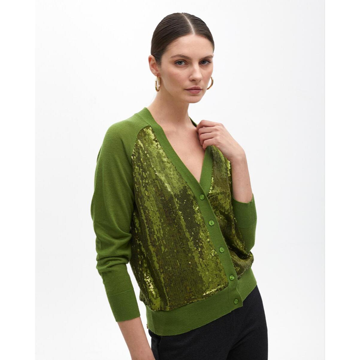 Cardigan con paillettes