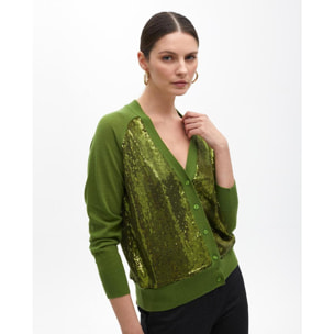 Cardigan con paillettes