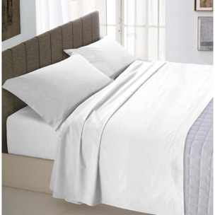 COMPLETO LETTO NATURAL COLOUR MADE IN ITALY COTONE-BIANCO/BIANCO SINGOLO