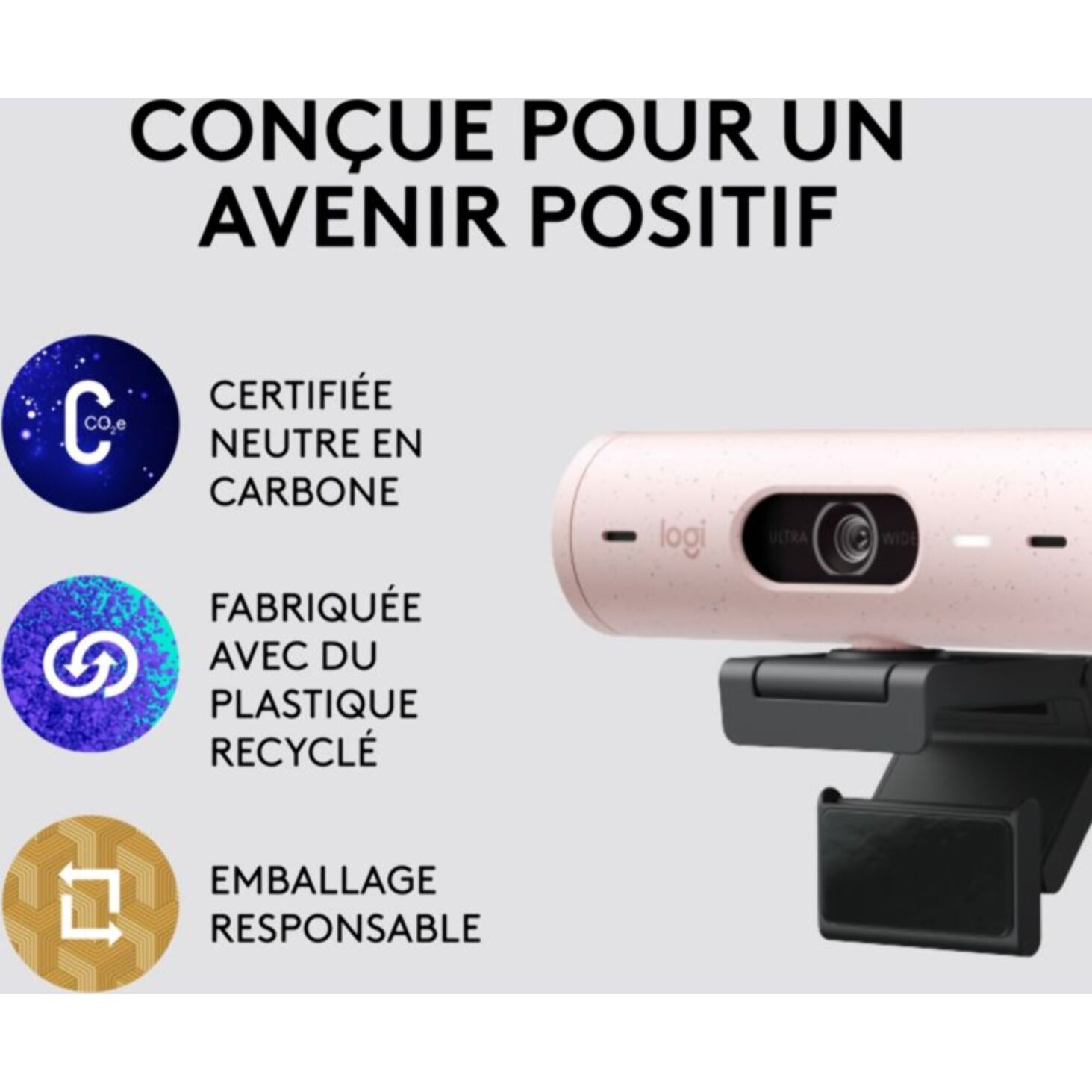 Webcam LOGITECH Brio 500 HD Rose