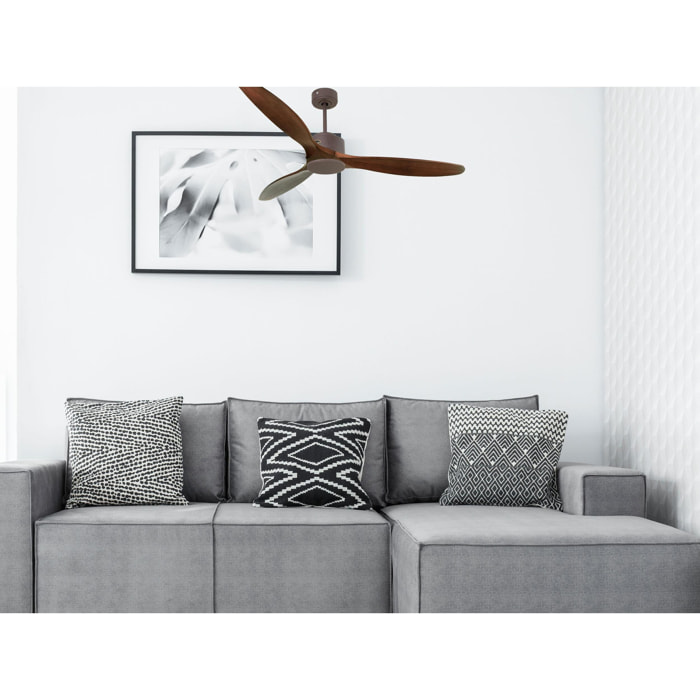 Ventilateur de plafond ø166 cm avec Wifi Réversible Hypersilence 40   W Chocolat