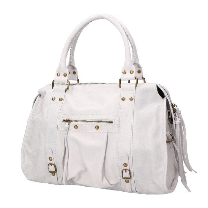 Borsa a spalla da donna - Modello Elara - Vera pelle - 41.0 x 28.0 x 13.0 cm