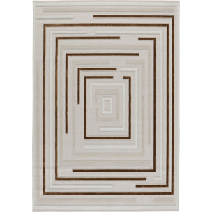 Tapis Loopin 334 beige - Motif en relief - Indoor & Outdoor