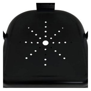 Lot de 2 chaises en métal noir mat - Indus