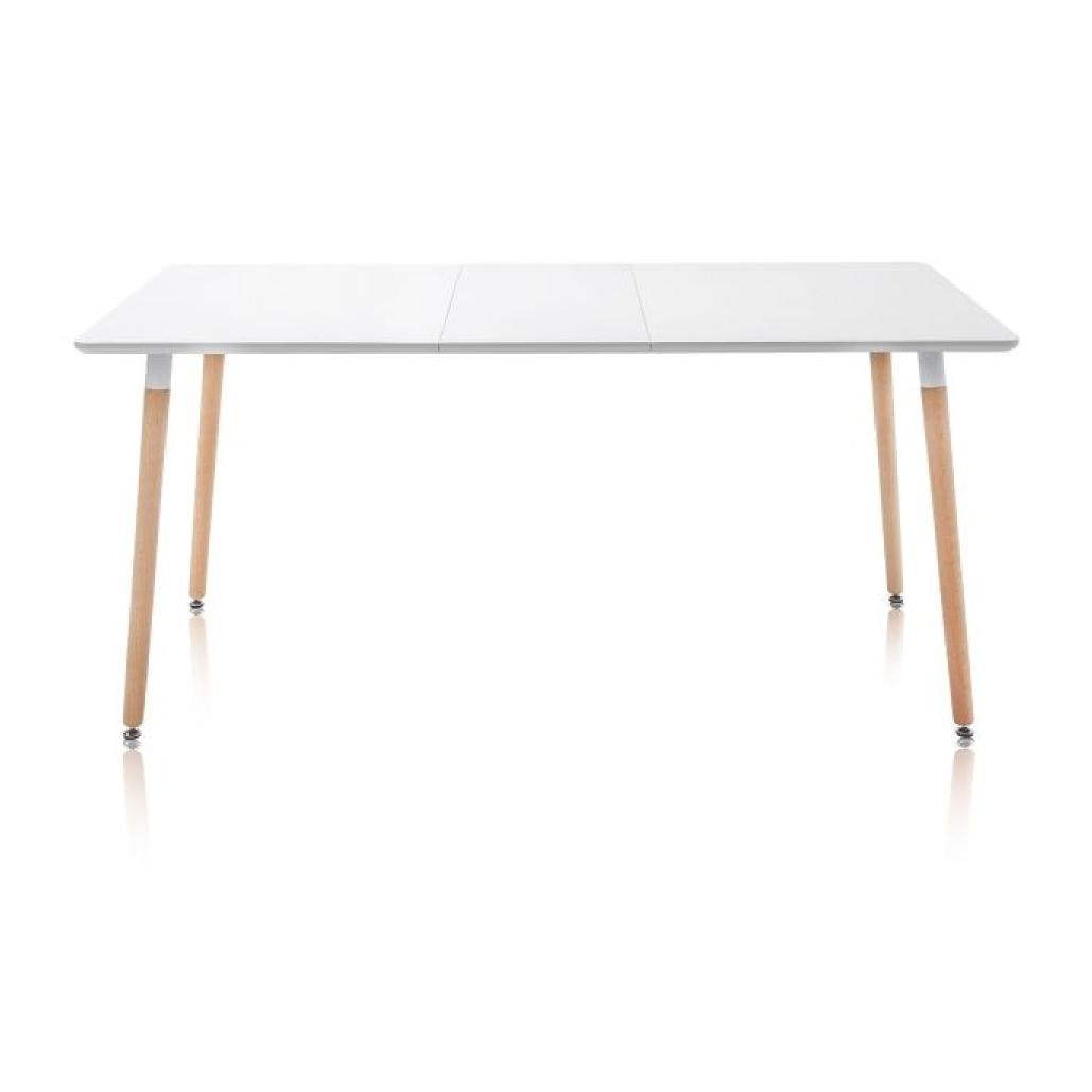 Mesa de comedor extensible Nordika Blanco - Madera de haya