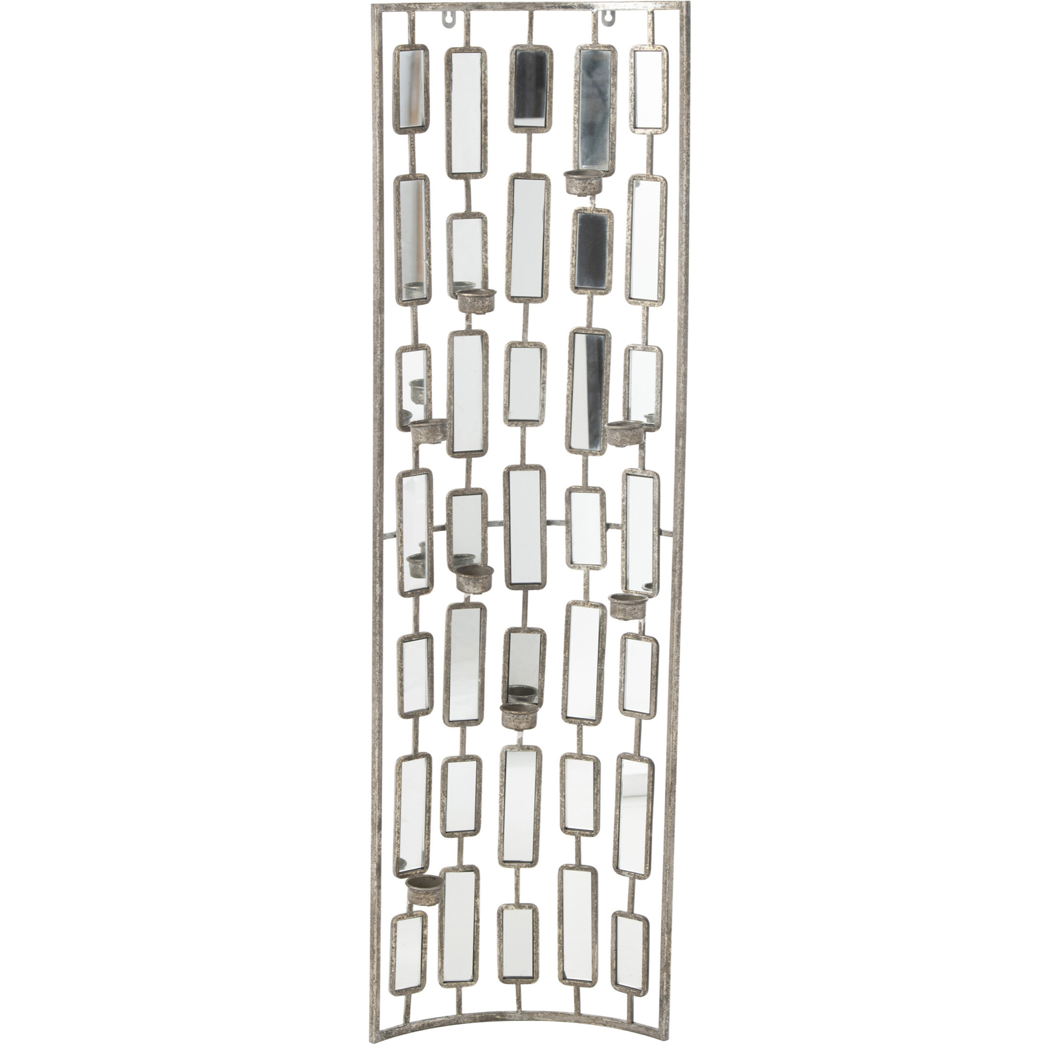 J-Line décoration murale Photophore Miroir - métal - gris - large