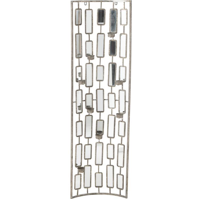 J-Line décoration murale Photophore Miroir - métal - gris - large