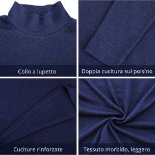 2 Maglie Lupetto Uomo Caldo Cotone LIABEL, Art. 2828-163 Grigio