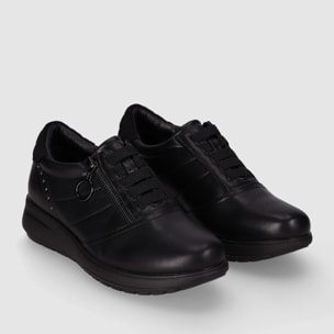 Zapatos de Piel Sintética - Negro - Tacón: 3 cm