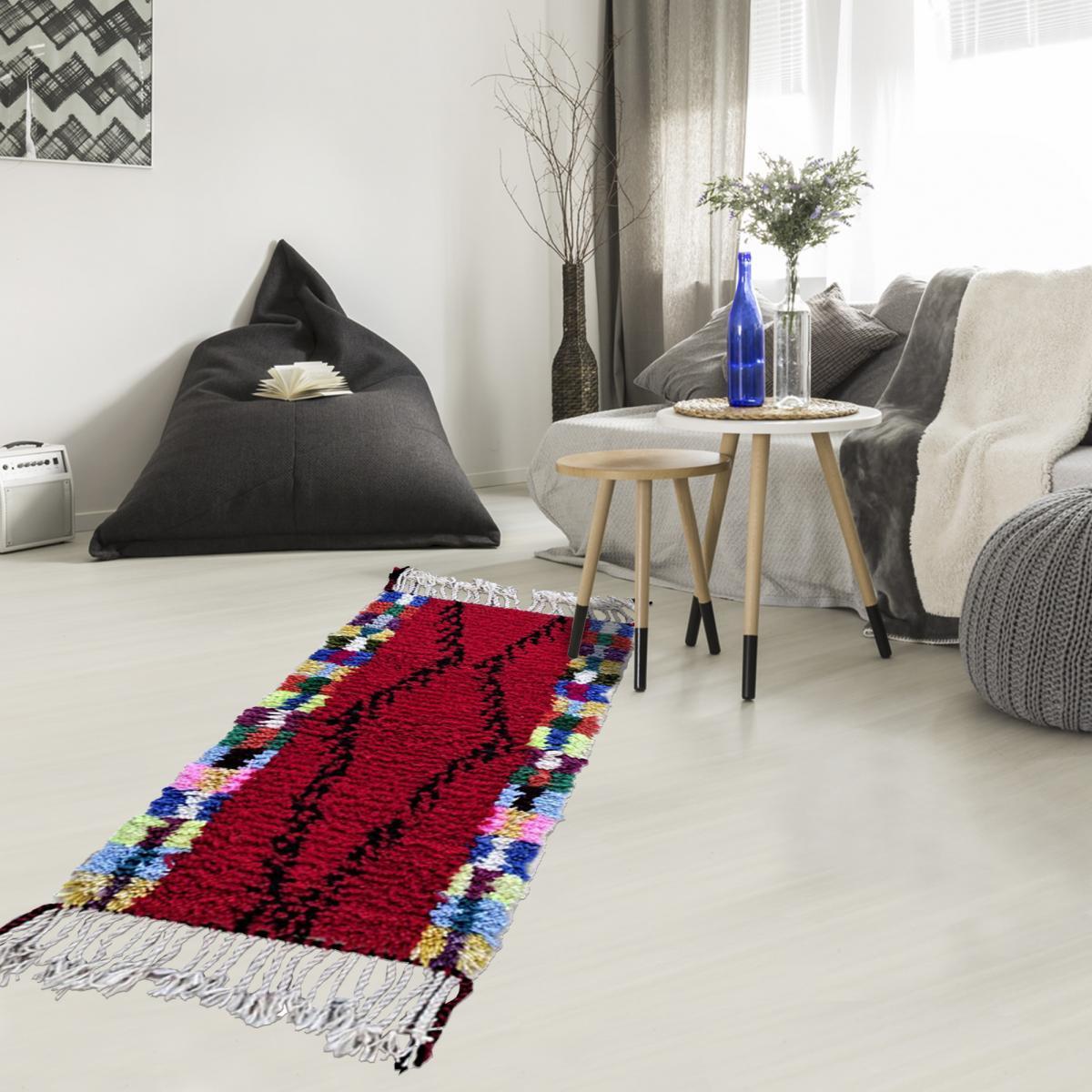 Authentique tapis berbère fait à la main en laine LUKI