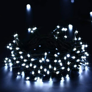 Guirnalda de luz led solar con 400 bombillas - cable de 4 metros, led blanco frío y panel solar policristalino