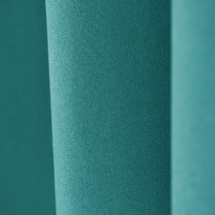 Rideau 100% occultant thermique phonique chiné - Turquoise