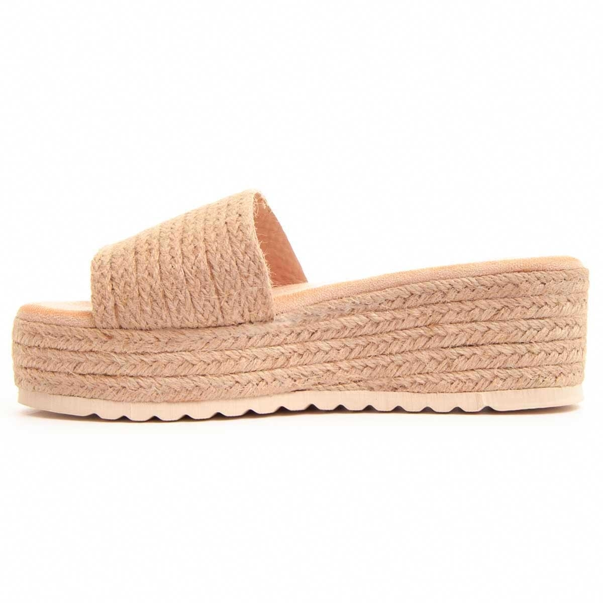 Sandalias de Cuña - Beige - Altura: 6 cm