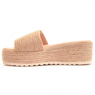 Sandalias de Cuña - Beige - Altura: 6 cm