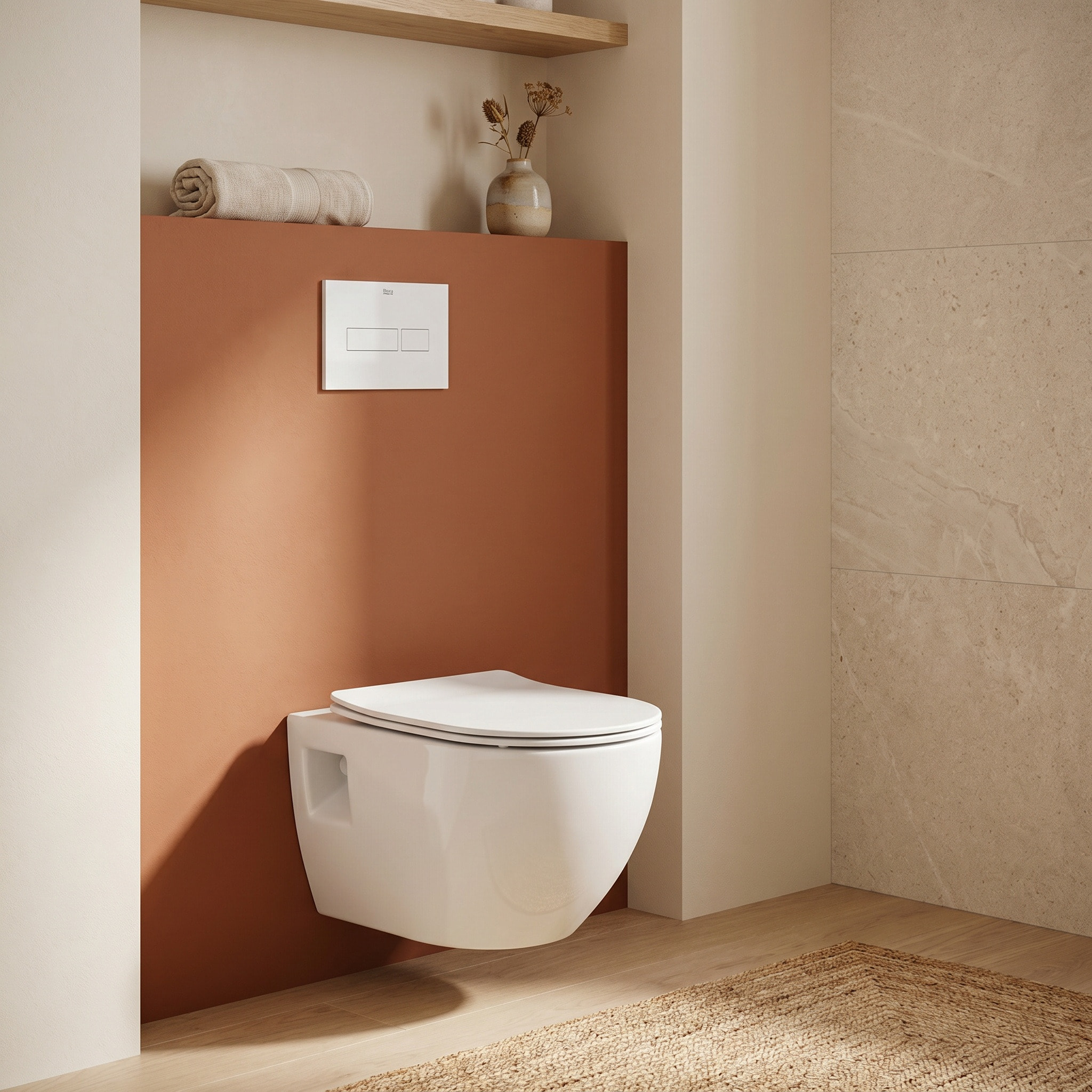 Project WC suspendu sans bride avec abatant softclose, blanc (SATWCPRO010RREXP)