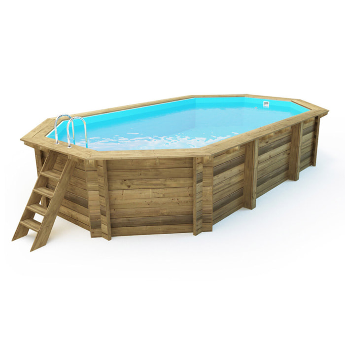 Piscine bois " Brazilia 120 "  5.86 x 3.86 x 1.20 m