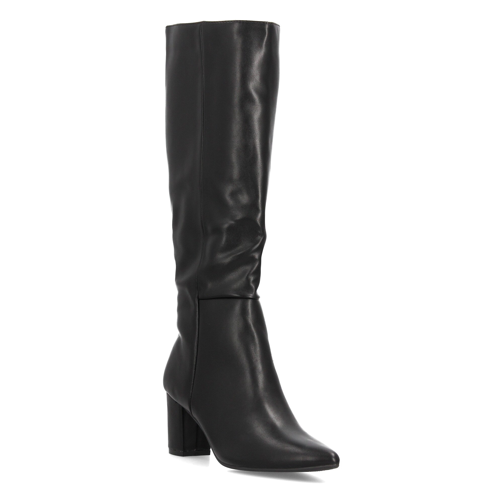 Botas altas elegantes con tacón ancho para mujer