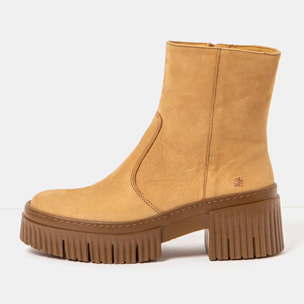 Botines con tacón 1374 NOBUCK KARAMEL/YORK color Karamel